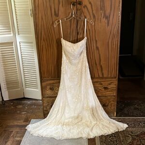 White Caché Strapless Sequin Prom Dress 2008